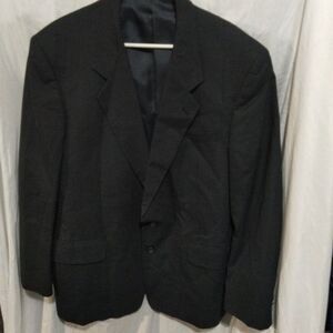 mens navy blue Petrocelli blazer jacket sport suit coat wool all season 44r
